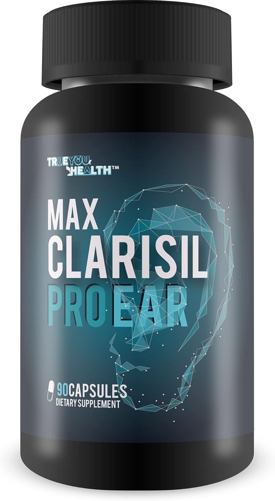 Max Clarisil Pro Ear - Hörverluste & Ohrringunterstützung - Natürliche Kurkuma-basierte Formel zur Unterstützung reduzierter Quellung & verbesserte Ohrengesundheit - Max Clarisil Pro Hörverlust-Ergänzung