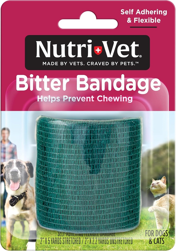 Nutri Vet Bitter Bandage, Self Adhesing Flexible Bandage, 2" (Package Varies)