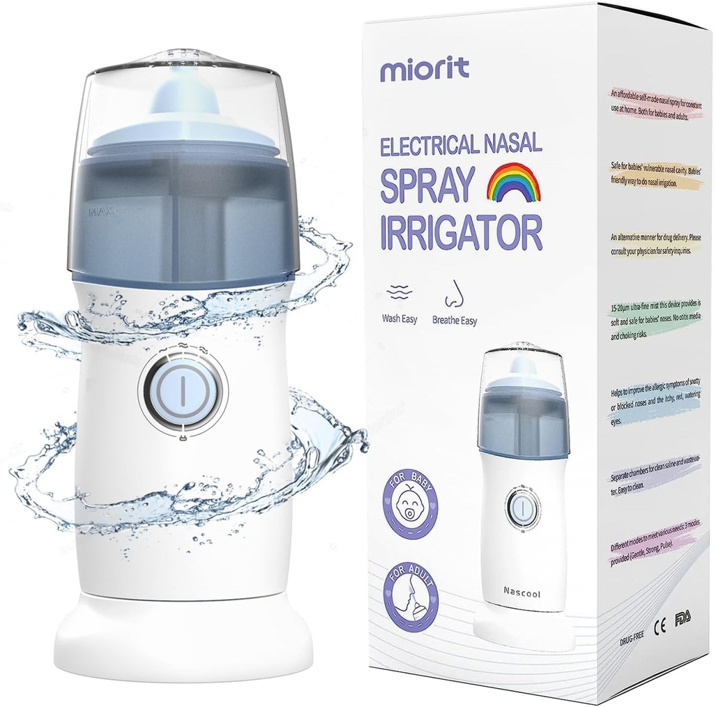 Nasal Irrigation System Nasal Rinse Irrigator - Electric Neti Pot für Nasalbewässerung - Sinus Rinse Kit