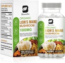 Lion's Mane Mushroom - 120 Kapseln | Bio Lions Mane Turkey Tail Mushroom Supplement Complex | Cordyceps, Chaga, Turkey Tail, Reishi | Mental Clarity, Focus Memory, Brain & Immune Boost