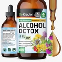 BIO KRAUTER Alkohol Detox Tincture - Leberreiniger Formel - Milchdistel & Löwenzahn - Leber Detox Liquid Extract - Alkohol und Zucker frei - Vegan Tropfen 4 Fl.Oz.