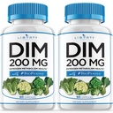 DIM Ergänzung 200mg - DIM Diindolyl Methan Plus BioPerine - Estrogen Balance, Hormon Menopause Relief, Akne Behandlung, Vegan - 120 Count