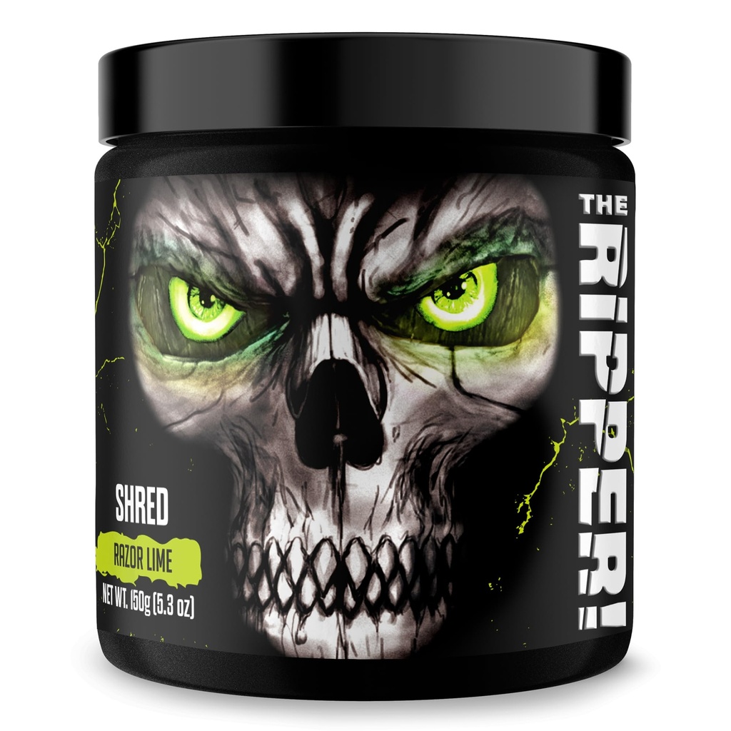 JNX SPORTS L'Éventreur ! Préentraînement Fat Burner pour les hommes et les femmes – Poudre thermogénique de combustion des graisses et suppresseur de l'appétit, stimuler l'énergie et l'endurance – Lime de rasoir, 30 portions