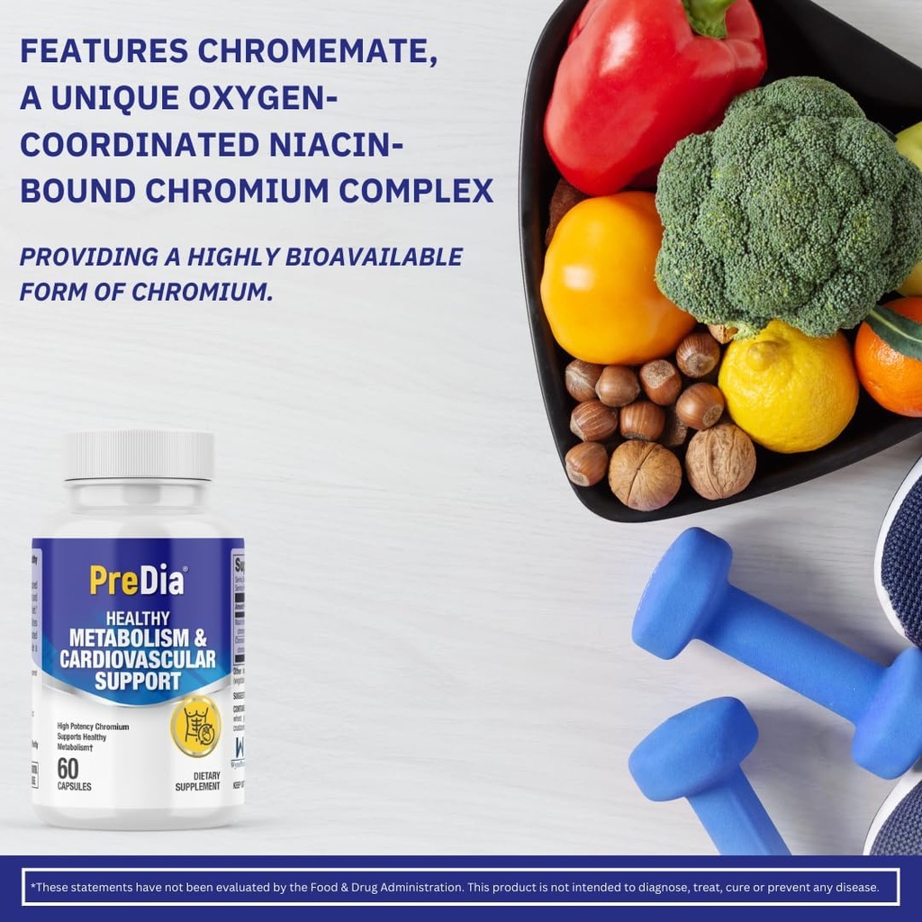PreDia - Santé du métabolisme et du soutien cardiovasculaire - (Chromium 200mcg)