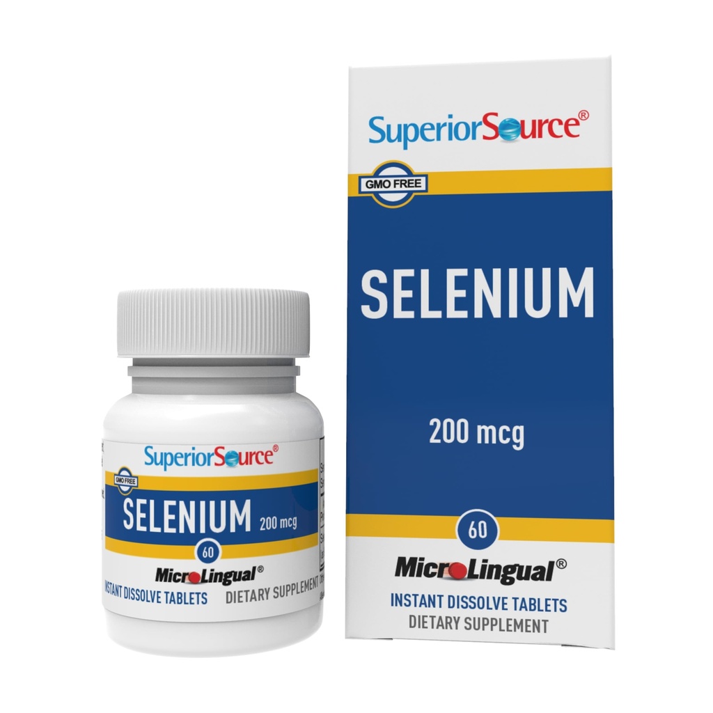 Superior Quelle Selen 200 mcg - Immune Health Support Supplement - Selenomethionin-Tabletten helfen Schilddrüsenfunktion - Supplement unterstützt Recycling von Vitamin E - 60 Instant Dissolve Tabletten