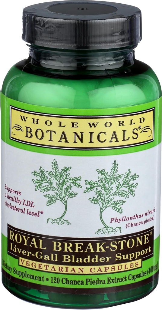 Ganze Welt Botanicals Royal Chanca Piedra (Break-Stone) Liver Gallenblase Unterstützung - 400 mg - 120 Vegetarische Kapseln