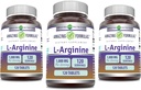 Erstaunliche Formeln L-Arginin Ergänzung | 1000 Mg Pro Servieren | Tabletten | Aminosäure Ergänzung für Frauen & Männer | Non-GMO | Gluten Free | Made in USA (120 Count | 3 Pack)