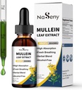 Mullein Tropfen für Lung Cleanse, Mullein Blatt Extrakt Flüssigkeit mit Chlorophyll für Raucher, Kräuterflüssigkeit Tropfen Ergänzung für Respirator, Immun (60ml)