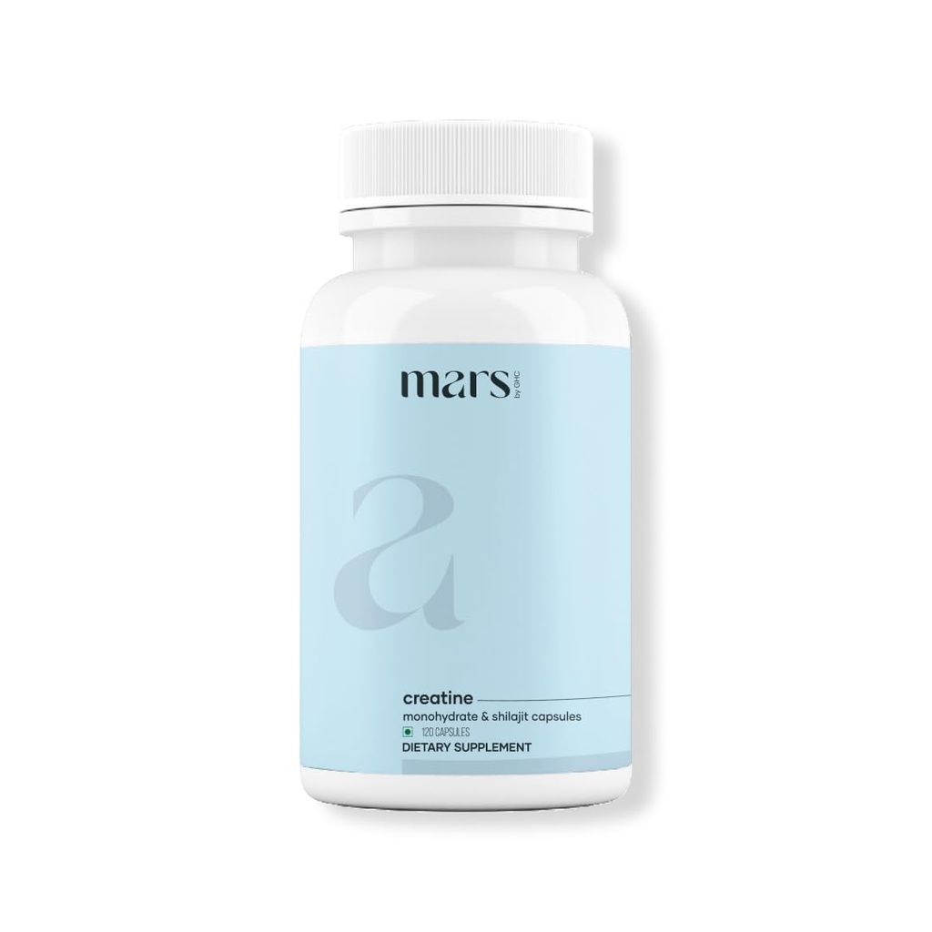 mars von GHC Micronized Creatine Monohydrate Caps mit Shilajit & Ashwagandha (120N) | Overall Well-Being - Pack von 1