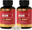 2 Pack Eisen-Ergänzung – Highly Absorbable Eisen Bisglycinat Kapseln für Erwachsene, 120-Tage-Versorgung, Vegan, Non-GMO, Gluten-Free, unterstützt Energie & Gesamt Wohlbefinden