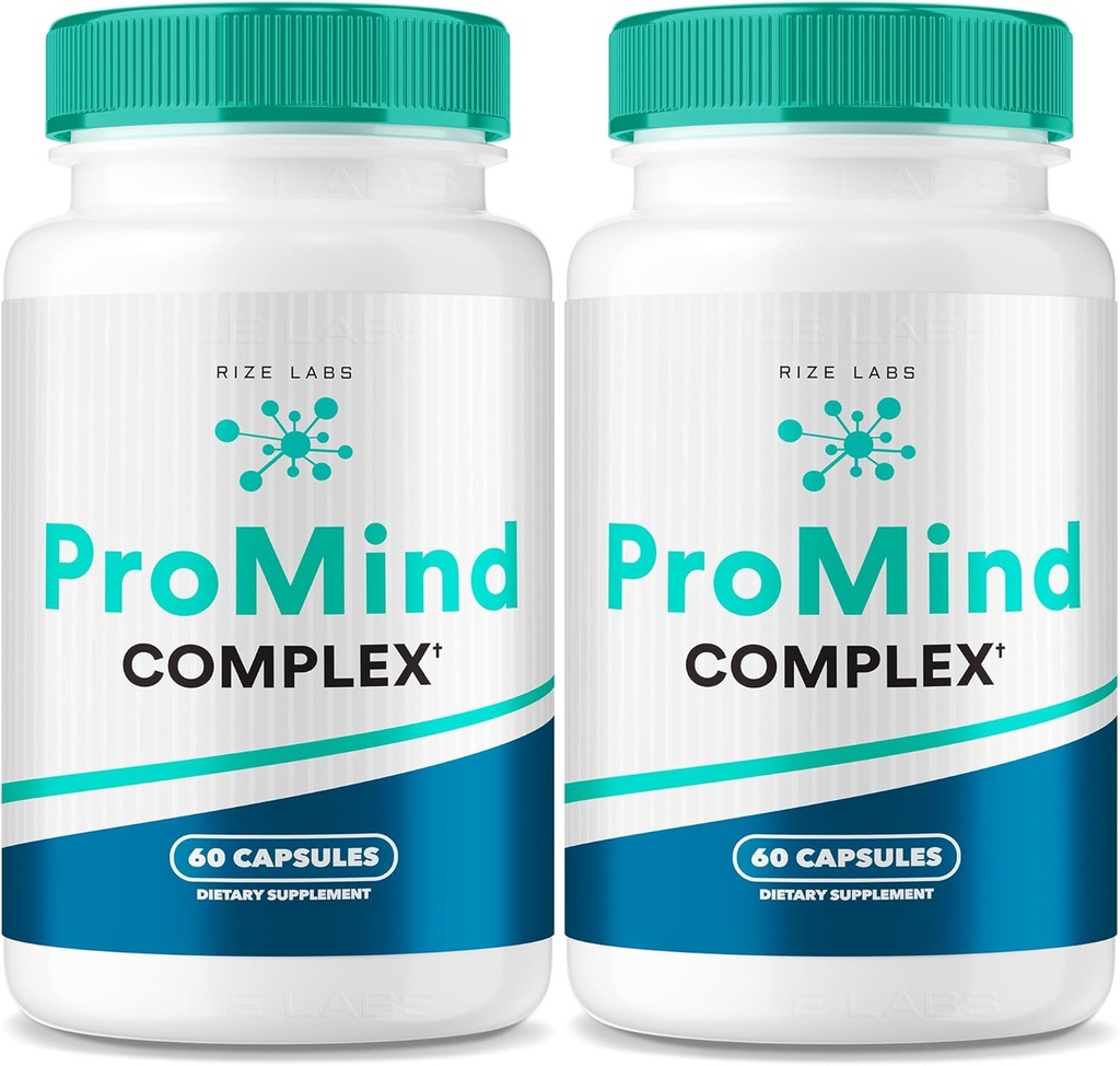 rize labs ProMind Complex Supplement, Organic Memory Supporting Formula, ProMind Complex um das Gehirn zu stärken, ProMind Complex verwendet, um Speicher zu erhöhen, Pro Mind Bewertungen (120 Kapseln) (Pack von 2)