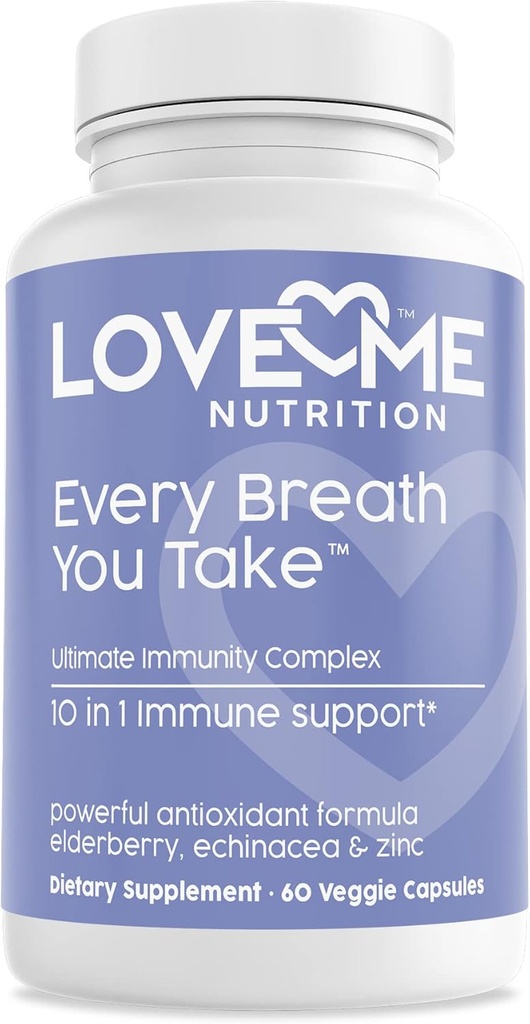 Immununterstützungsergänzung – Natürliche Inhaltsstoffe für Immunsystemunterstützung (60 Kapseln) – Immun Booster mit Elderberry, Vitamin C & E, Zink und Echinacea für Erwachsene