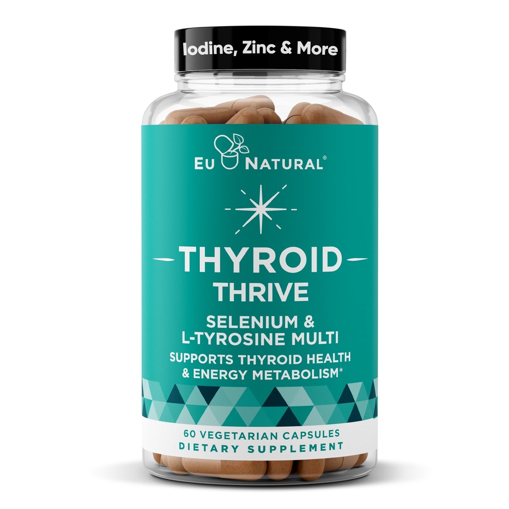 Spark Energy Support – Thrive, naturellement combattre la fatigue, les hormones d'équilibre, promouvoir l'énergie focalisée – Zinc, Sélénium, Iodine – 60 capsules molles végétariennes