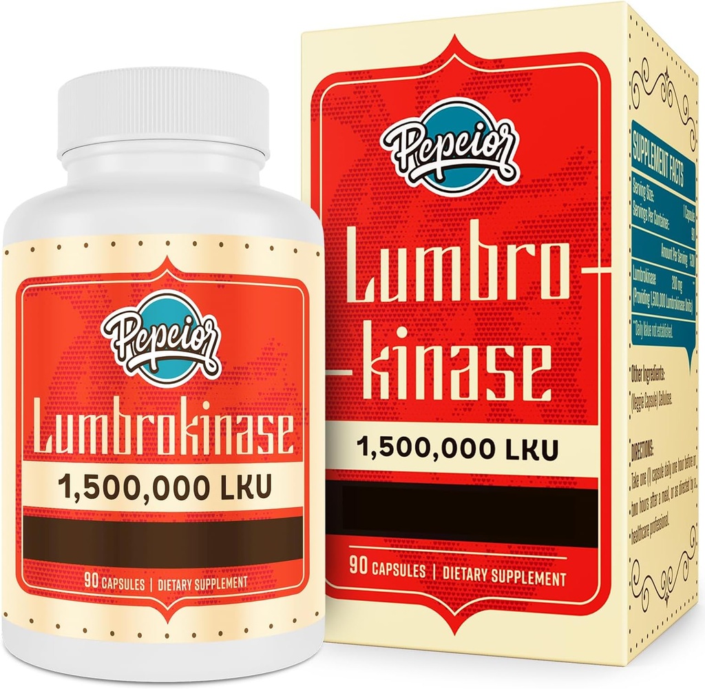Lumbrokinase 200mg (Max Activity 1,500,000 LKU) - Lumbrokinase Enzymes Supplement, Mehr Effektive Than Nattokinase - 90 Kapseln