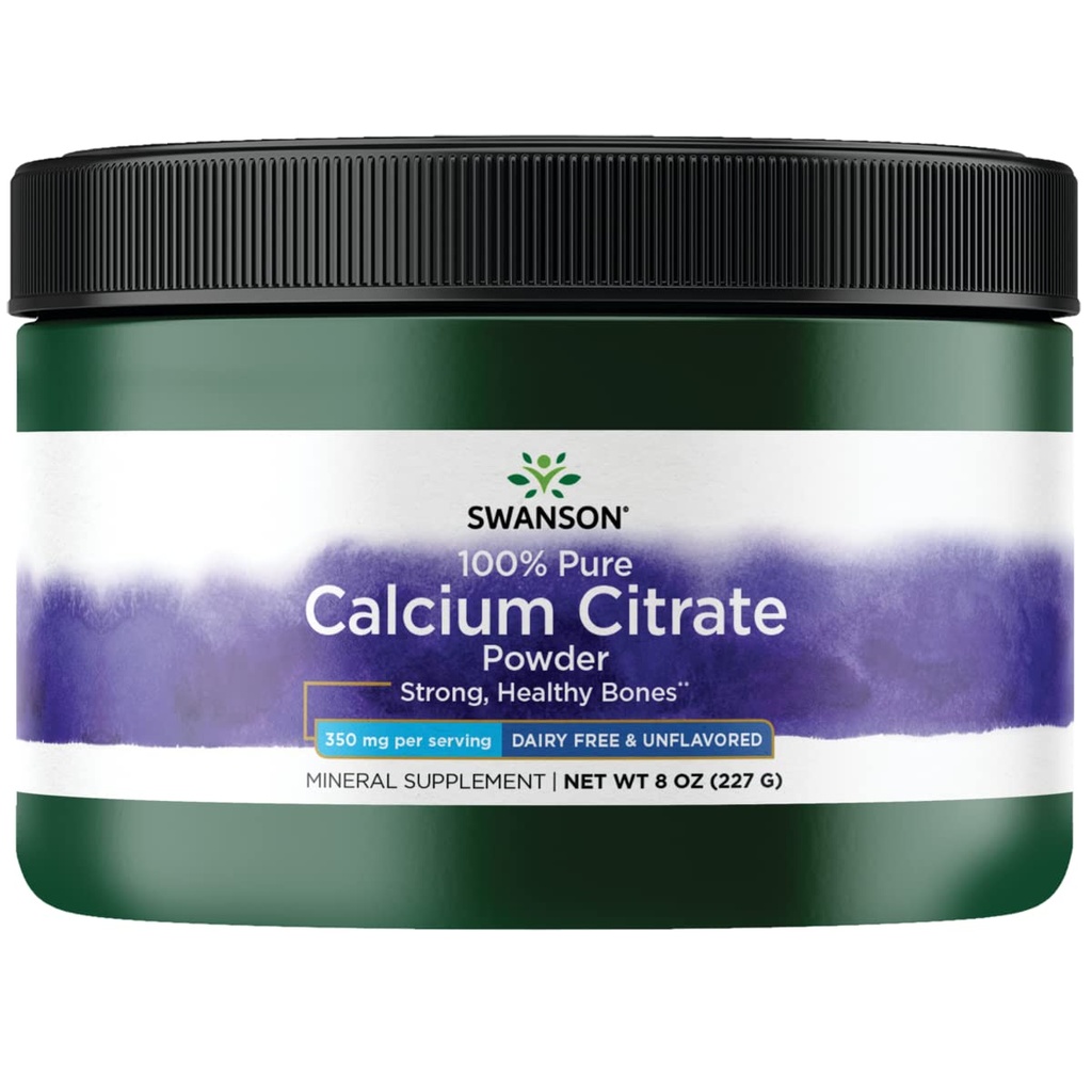 Citrate de calcium pur 100 % Swanson PWD 8 OZ