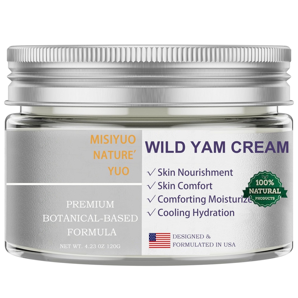 Bio Wild Yam Cream für Damen - Wohltuende Haut, Natürliche Inhaltsstoffe, 120g