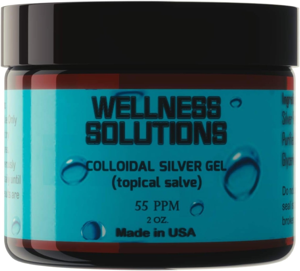 Kolloidales Silbergel - Wellness-Lösungen - Topical Gel - Vegan & Gluten Free - 2 Unzen.-L8