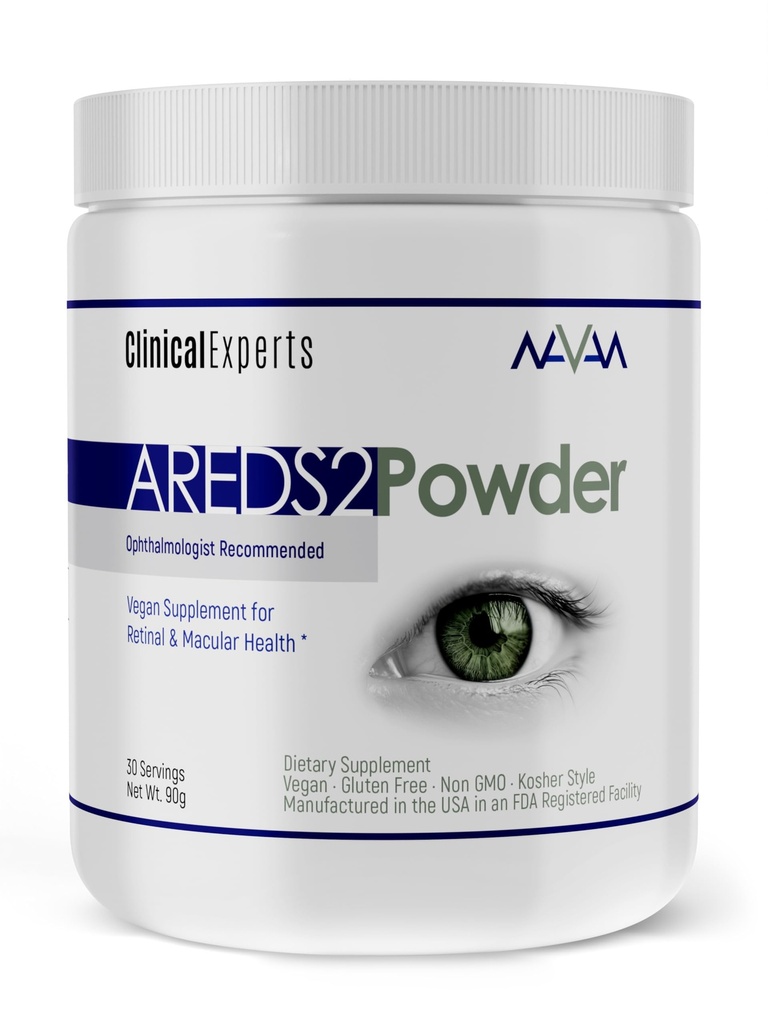 Navan AREDS 2 Poudre pour ceux qui ne peuvent pas consommer des comprimés ou des softgels - Vitamines oculaires et minéraux - Clarté optique et santé de la rétine par les experts cliniques, Lutein, Zeaxanthin & Zinc Kosher Style, 30 portions