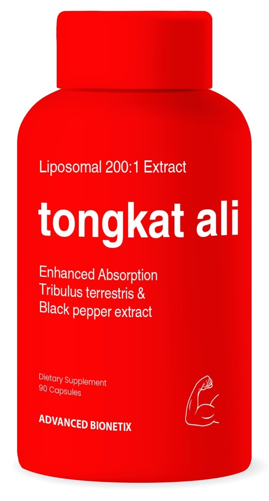 Liposomal Longjack Tongkat Ali Extrakt Kapseln 200x Stärke | 200.000 mg | Stärke, Antrieb, Leistung & Muskelmasse