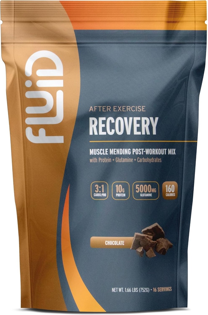 Récupération des fluides, mélange de boissons post-entraînement, protéines de lactosérum, L-glutamine, glucides, tous les ingrédients naturels, sans gluten, sans lactose (chocolat)