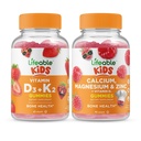 Lebensfähiges Vitamin D3 + Vitamin K2 Kinder + Calcium Magnesium & Zink Kinder, Gummi Bundle - Große Verkostung, Vitaminergänzung, Glutenfrei, GMO frei, Kaugummi