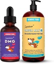 WONDER PAWS Premium DMG Liquid Plus Omega Max Fish Oil - für Dog's Immune Support, Haut, Allergien, Joint Care & Overall Health - DMG 4 Unzen - Omega Max 16 Unzen