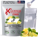 Krampade Fiber Supplement Elektrolyte Pulver - 9g Prebiotic Fiber + 2000mg Kalium Supplement + Magnesium | Cramp Relief | Hydration Packets| Verdauungsunterstützung