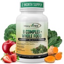 MoxyVites Vitamin B Complex - B Vitamine Ganze Nahrungsergänzung, B12 Methylcobalamin, B1, B2, B3, B5, B6, B7, B9 - für Stress, Energie und Immununterstützung, Vegan, 120 Kapseln