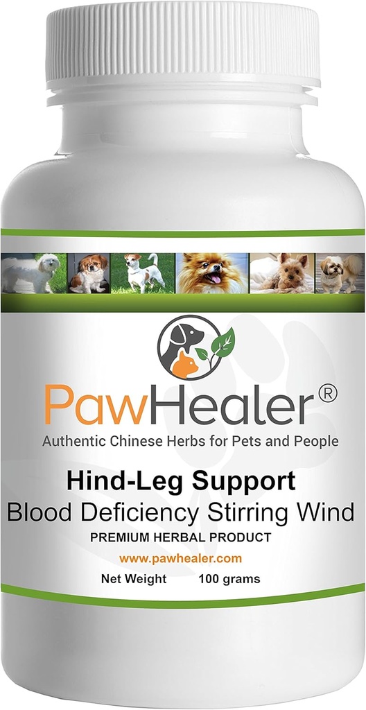 Hind Leg Weakness: Blood Deficiency Stirring Wind -100 Grams-Herbal Powder for Dogs & Pets