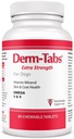 Derm Tabs Extrastärke für Hunde - Natürliches Öl, Vitamine, Mineralstoffe und Antioxidantien - Unterstützt gesunde Haut und Reduzieren Shedding -60 Kautabletten