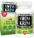 Swiss Kriss Herbal Laxative Tablets, Gentle & Natural Laxatives for Constipation Relief für Erwachsene & Kinder im Alter 6, Werke in 6-12 Stunden, Senna Laxative, 120 Tabletten insgesamt