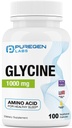 Puregen Labs Glycine 1000mg [High Potency] 100 Vegetarische Kapseln, fördert gesunden Schlaf | Keine schädlichen Zusatzstoffe | Non-GMO, NO Gluten und Dairy | Made in USA - 100 Portionen