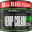 Hanf Cream Maximum Strength Relief Cream 8 OZ - Relieve Knee, Hip, Gelenk, Muskel & Untere Rückenschmerzen Unterstützung | Natürliche Lotion Made in USA mit Hanföl, MSM, Turmeric und Arnica.
