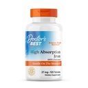 Doctor's Best High Absorption Eisen Tablet mit Ferrochel, Gentle on The Stomach, Immune Health, Blutgesundheit, 27 mg