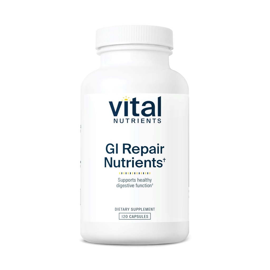 Vital Nährstoffe GI Reparieren Nährstoffe | Leaky Gut Kapsel mit L Glutamin und N-Acetyl | Verdauungsenzym Ergänzung zur Unterstützung Gut Gesundheit und Verdauung | Gluten und Dairy Free | 120 Kapseln