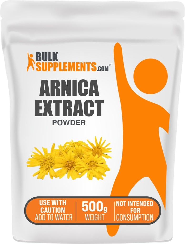 BulkSupplements.com Arnica Extrakt Pulver - Kräuterergänzung, aus getrockneten Arnica Blumen, Servieren Vary Pro Use, 500g (1.1 lbs) (Pack von 1)