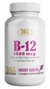 365 Gesundheit von HEALTHLIFE Vitamin B12 1000mcg Tabletten, Unterstützung Energieumwandlung, Nahrungsergänzungsmittel für die Unterstützung des Energiemetabolismus, 365 Tage Versorgung