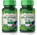 La vérité de la nature Mélatonine 12 mg, saveur de baie naturelle, 60 comte, multi (paquet de 2)