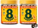 8Greens Daily Fiber Super Greens Gummis - Tangerine Geschmack: Boost Immunsystem & Verdauungsgesundheit mit 8 Real Greens - Non-GMO Formel, Chewables, 50 Vegan Gummis, Packung mit 2