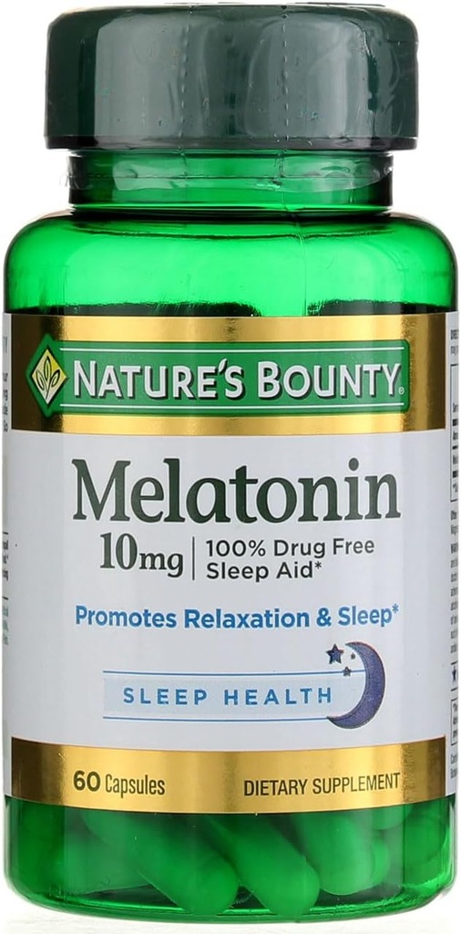 Nature's Bounty Melatonin 10mg Kapseln 60 ea (Pack von 2)