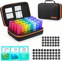 Monatliche Pille Organizer 3 Mal pro Tag,Pill Organizer 3 Mal pro Tag mit32 Tage Aufkleber &amp; 4 Wochen Aufkleber &32 Tägliche Komponenten, halten Vitamine, Ergänzungen und Medikamente. Odorless, Gesunde Pille Box