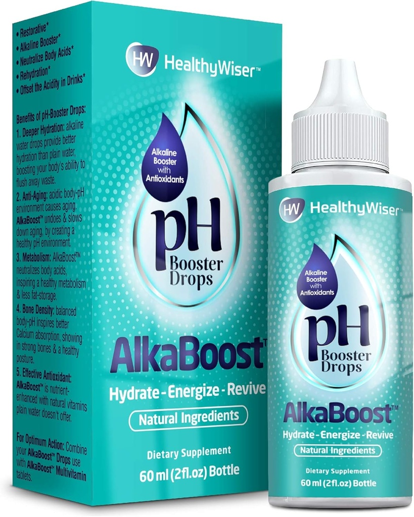 Alkalin Wasser pH-Booster Tropfen + natürliche Vitamine