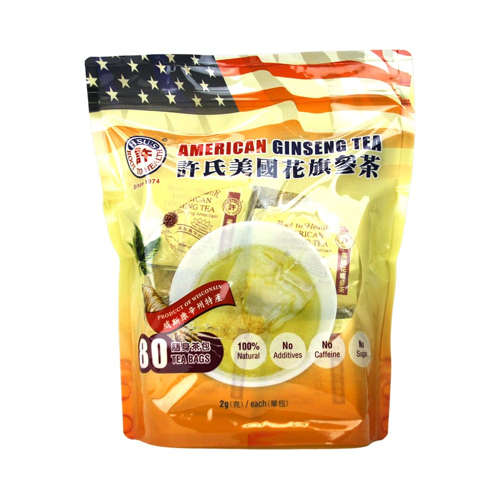 Artikelnummer 1024 Hsu | American Ginseng Tea Bags 80 ct | Wisconsin Vereinigte Staaten von Amerika