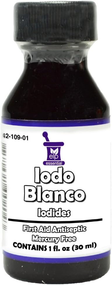 Jod Tinte entfärbt farblos weiß klar Iodo YODO Blanco Doctor E 1 OZ