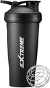 Bouteille de Shaker classique EXTREME avec fouet de fil, parfait pour les shakes protéiques et pré-entraînement, tasses de Shaker anti-fuite, sans BPA, lave-vaisselle SAFE, 24 once, noir