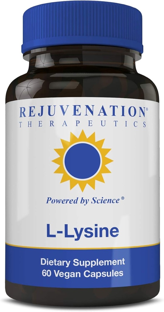 Verjüngungstherapie - L-Lysine, Unterstützt gesunde Haut (60 Vegan Kapseln, 500mg)