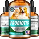 Premium-Probiotika für Hunde, Katzen - Verdauungsenzyme & Präbiotika-Ergänzung - Hilft, Durchfall, Vomiting, Upset Stomach, Gas, Constipation & Bad Breath - Unterstützt Verdauungssystem - 2 Fl Oz