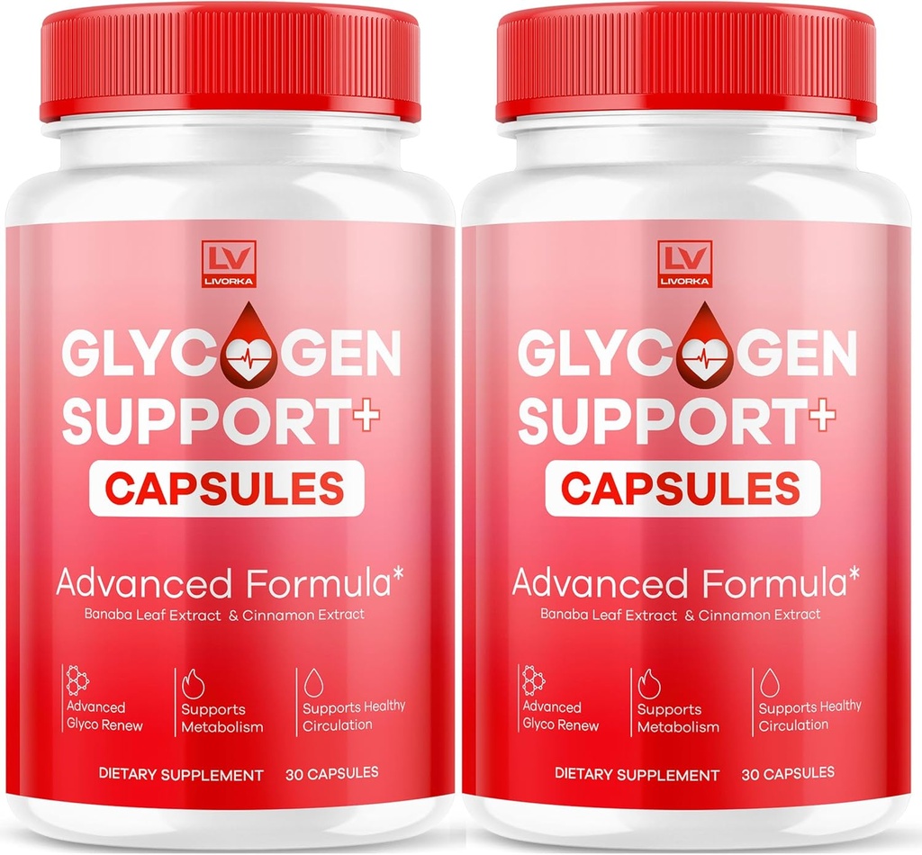 (2 Pack) Glycogen Support Supplement Advanced Formula, Glycogen Support Capsules, Glycogen Support, Glycogen Support Formula, Glycogen Support Supplement Reviews, 60 Capsules pendant 2 mois