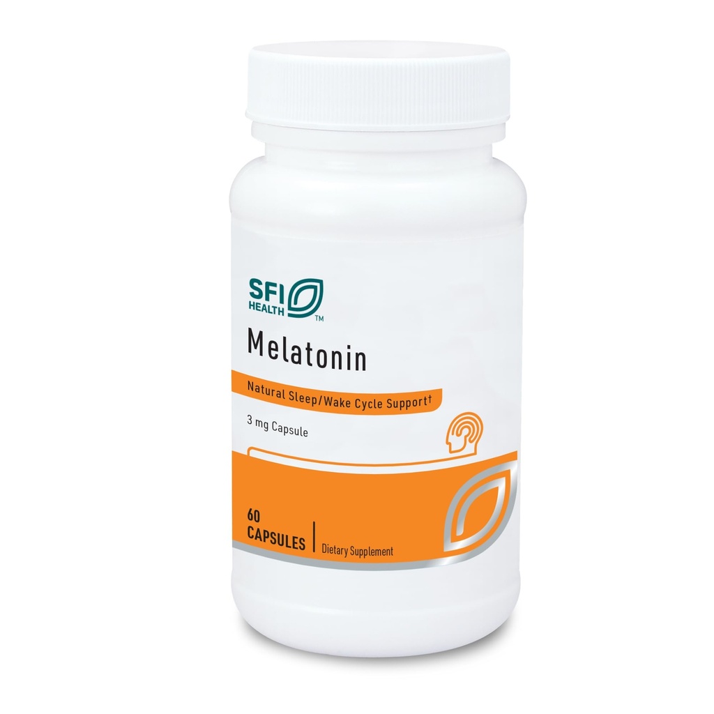 Klaire Labs SFI Health Melatonin 3 Milligramme - Schlafunterstützung für Männer und Frauen (60 vegetarische Kapseln)