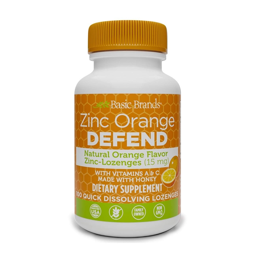 Grundmarken Zink Lozenges, 100 Graf, Orange
